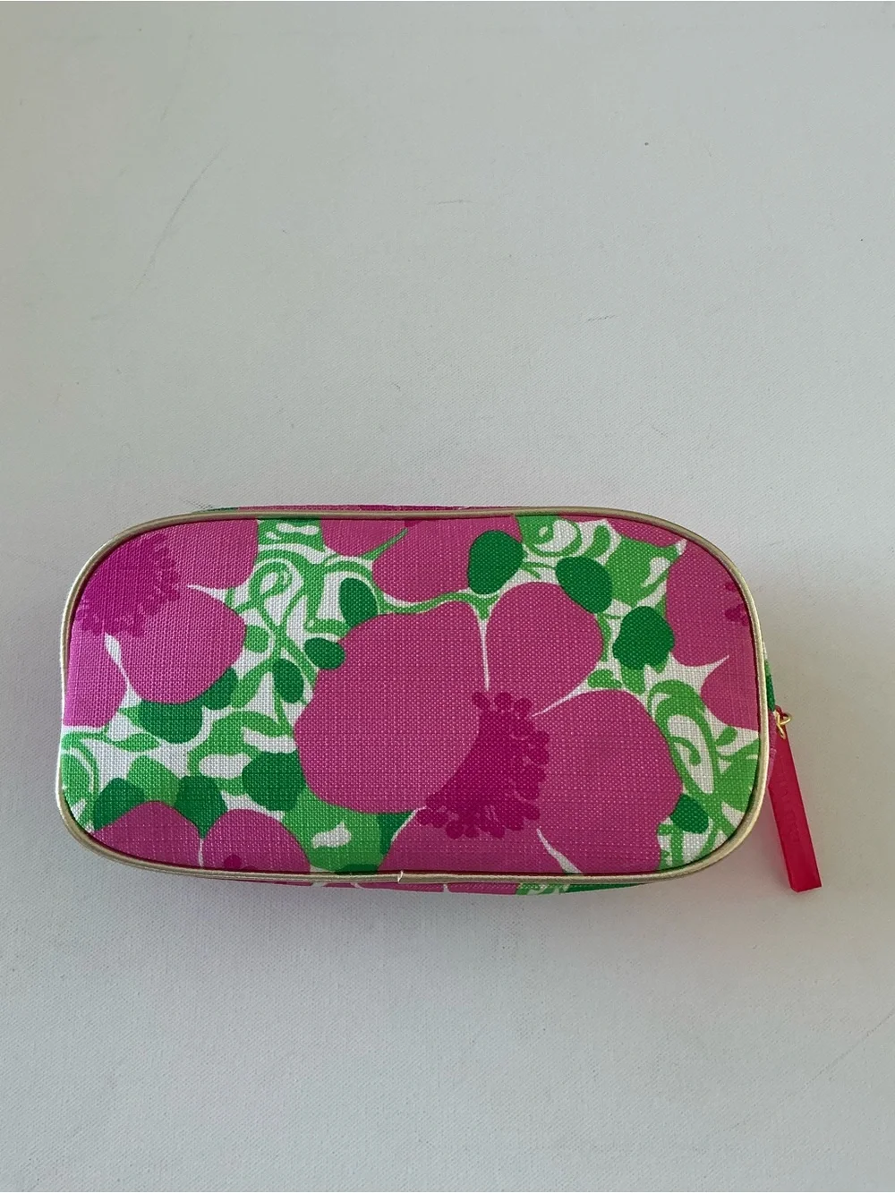 Lilly Pulitzer for Estée Lauder Pink Floral Cosmetic Makeup Travel Bag
